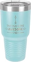 Vista 12 de This Guy Is One Awesome Dad Black - Vaso de bebida de 30 onzas con popote y tapa superior deslizante, taza de viaje grabada con láser, comparación
