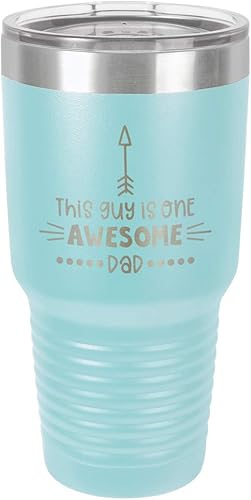 Miniatura 12 de This Guy Is One Awesome Dad Black - Vaso de bebida de 30 onzas con popote y tapa superior deslizante, taza de viaje grabada con láser, comparación