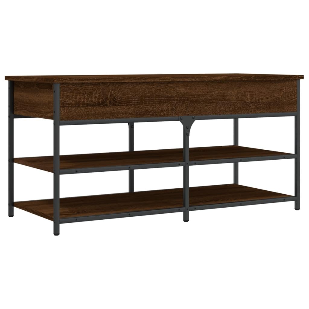 Szafka na buty 100 x 42,5 x 50 cm brązowa imitacja dębu materiał