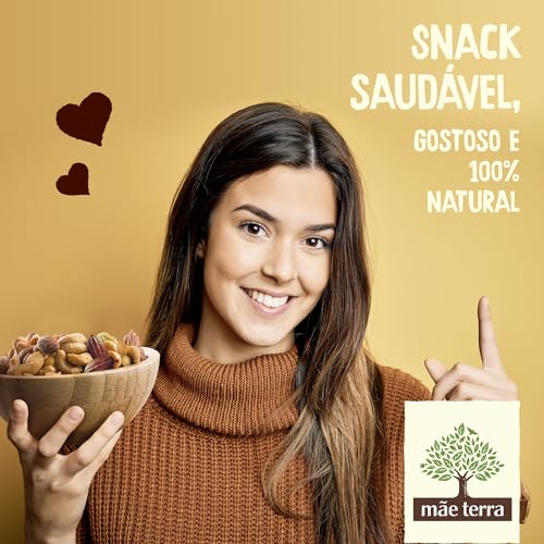 Mãe Terra 18 Unidades Mix de Frutas e Sementes Cacau Remix Pacote 25g