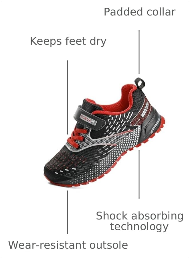 Image of KUBUA Kids Sneakers Lightweight Boys Girls Tennis Shoes