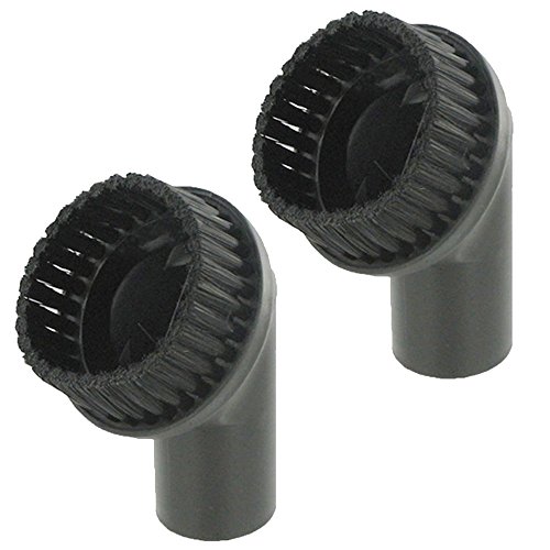 Image of SPARES2GO Round Dusting Brush Tool for Karcher Vacuum Cleaners (35mm, Pack of 2)