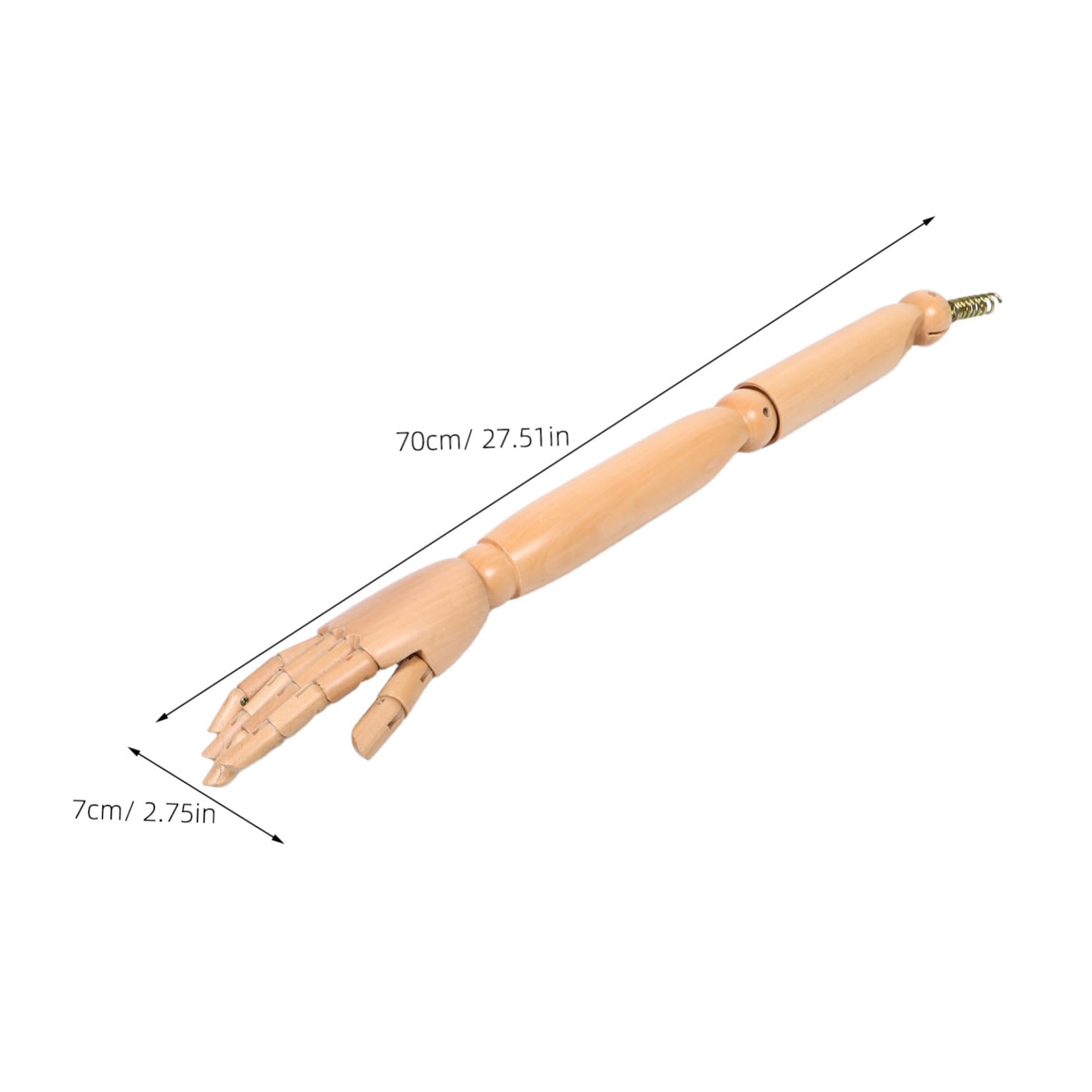 Hemobllo Bras Articulés Mobiles Bois pour Mannequin Femme Bras de Mannequin Flexible de Rechange pour Mains Articulées