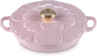 Enameled Cast Iron Petal Braiser, 2.25 qt., Chiffon Pink