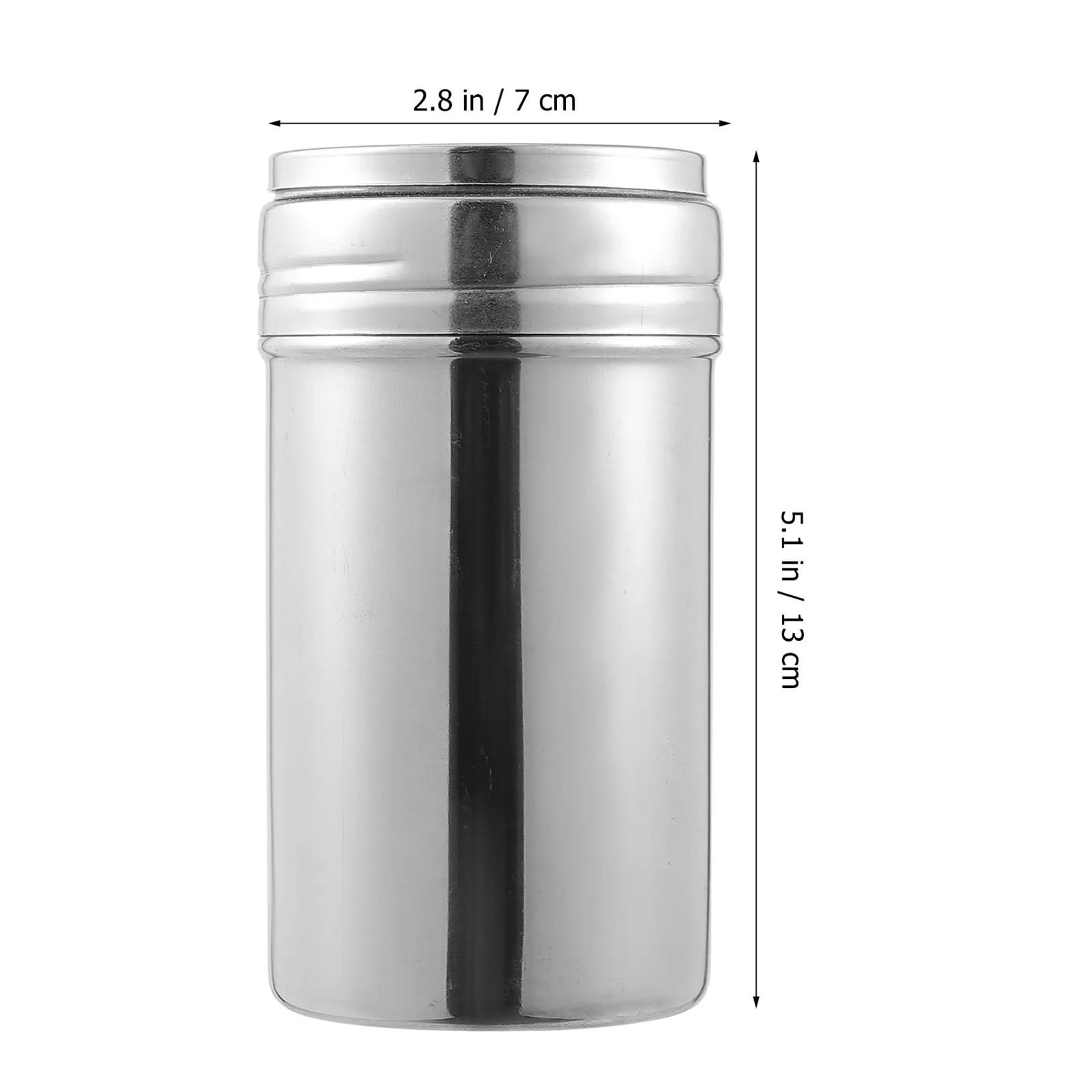 Tarros de condimentos Acero Inoxidable, 3 uds., cocteleras Especias para Casa | For cocina, camping, barbacoa, contenedor de almacenamiento de condimentos.(13X7CM)