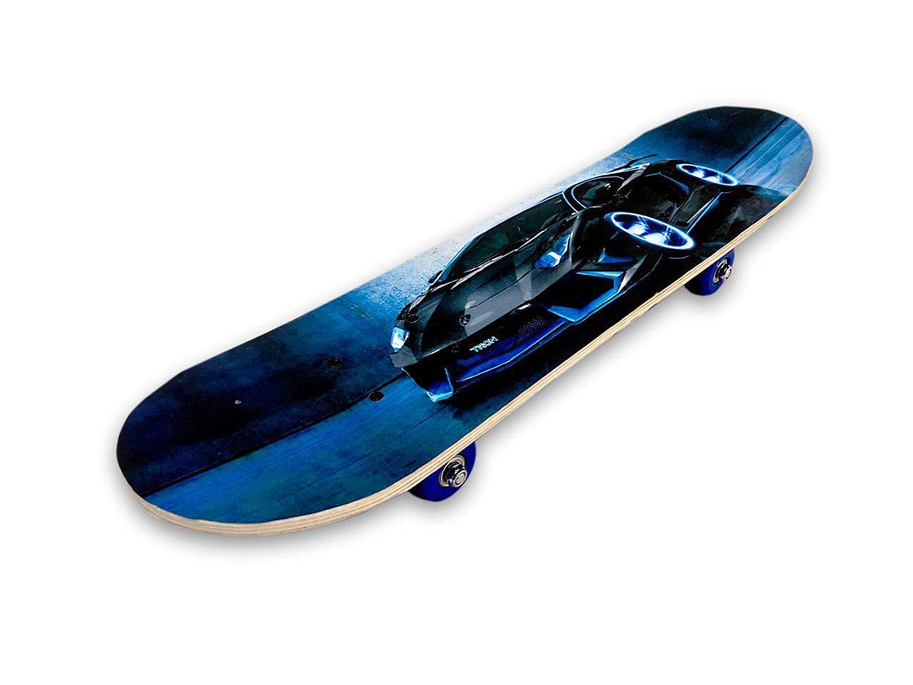 Khushi Fab's Blue Car Multicolor for Boys and Girls 23 inch x 6 inch Skateboard (Multicolor, Pack of 1)