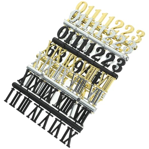 HIAKDOFT 6個 創意掛時計 アクセサリー 点 アラビア数字 ローマ数字 壁掛け時計用 簡単交換 リビング 寝室装飾対応