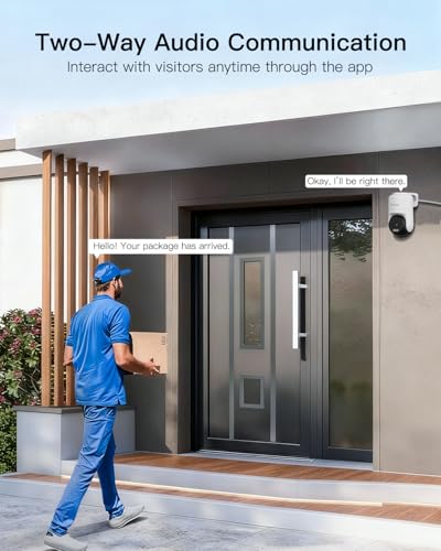 Image of VIMTAG Pan /Tilt Outdoor Security Camera, 4K 8MP WiFi Home CCTV Camera, 360 View & Motion Tracking, Color Night Vision, 2-Way Audio, AI Detection Alarm, IP66, Cloud & SD Card Storage, Works w /Alexa