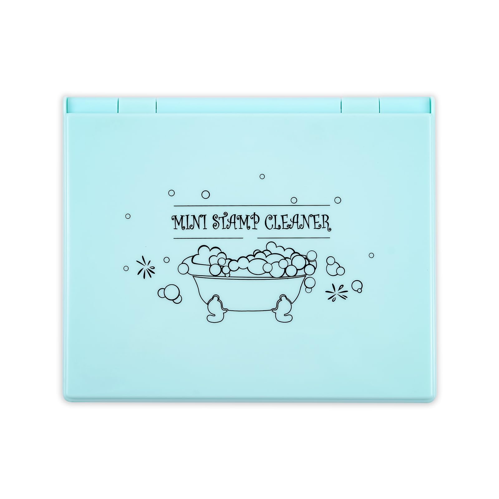 Stamp Scrubber for Stamps,Dual-Sided Stamp Cleaning Pad with Synthetic Bristles,Stamping Tool Cleaning Cling & Foam & Clear & Rubber Stamps 5.9x4.8inch(Blue)