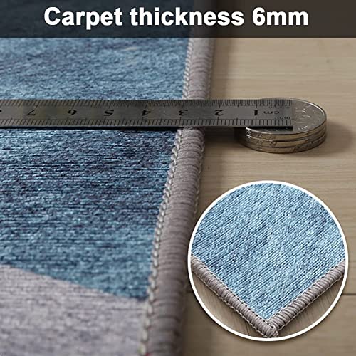 Tapis de couloir moderne géométrique aux finitions soignées pour salon