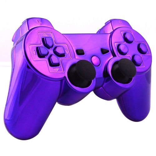 OSTENT Full Controller Shell Case Housing Button Kit for Sony Playstation 3 PS3 Wireless Bluetooth Controller Color Purple