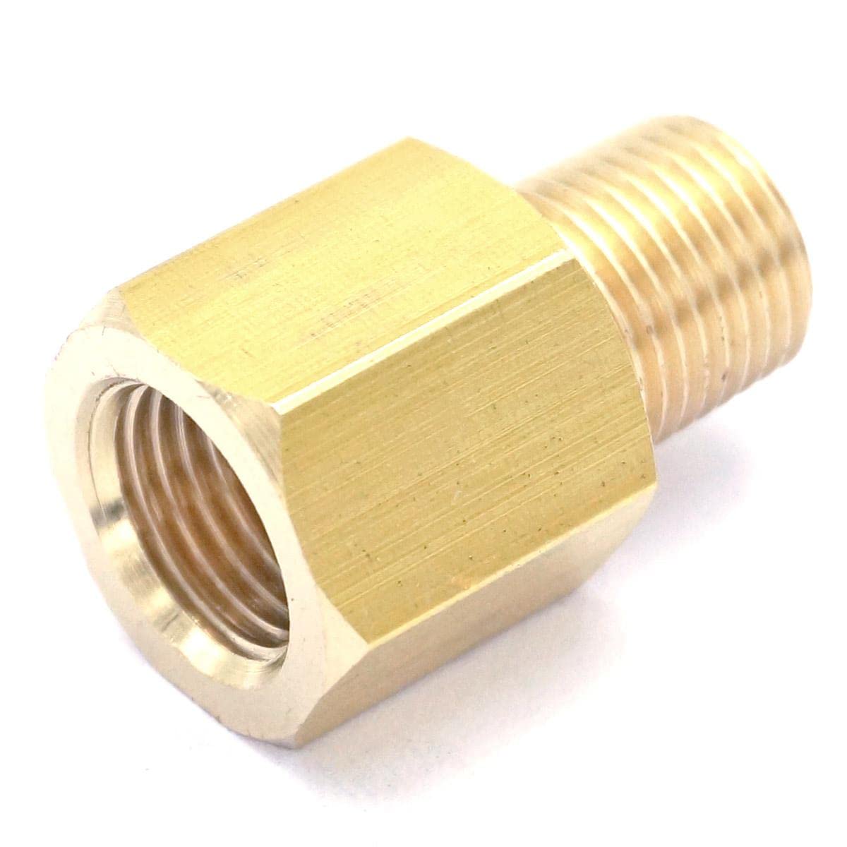 Adattatore In Ottone 1/8 BSPT Maschio X 1/8 NPT Femmina – Per Manometri, Aria, Gas, Acqua