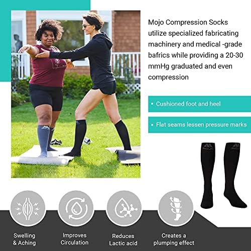 Mojo Compression Socks Comfortable Coolmax Material for