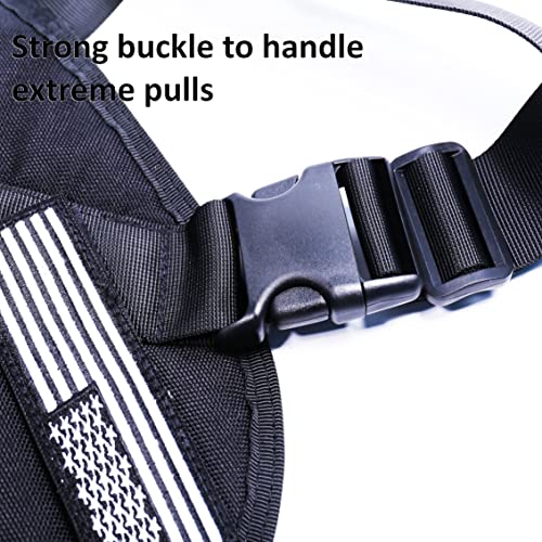 Pets Promax Tactical Dog Harness, Dog Harness For Small Or Large Dogs No Pull, Chest Dog Vest Harness, Service Dog Harness Black (Small (S), Black) #TOP4
