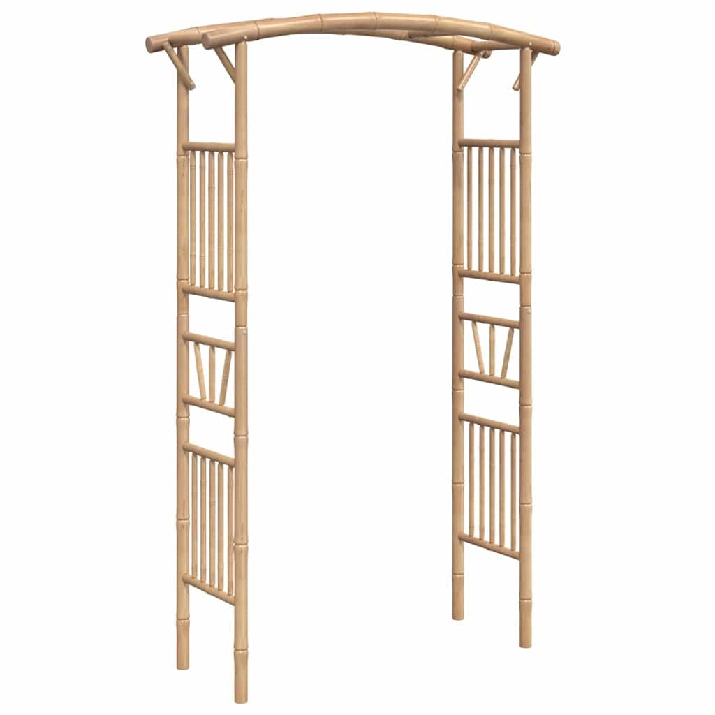 vidaXL Rosenbogen, Gartenbogen für Garten Terrasse, Rankhilfe für Kletterpflanzen, Torbogen Rosenspalier Rosenrankhilfe Pergola, Bambus