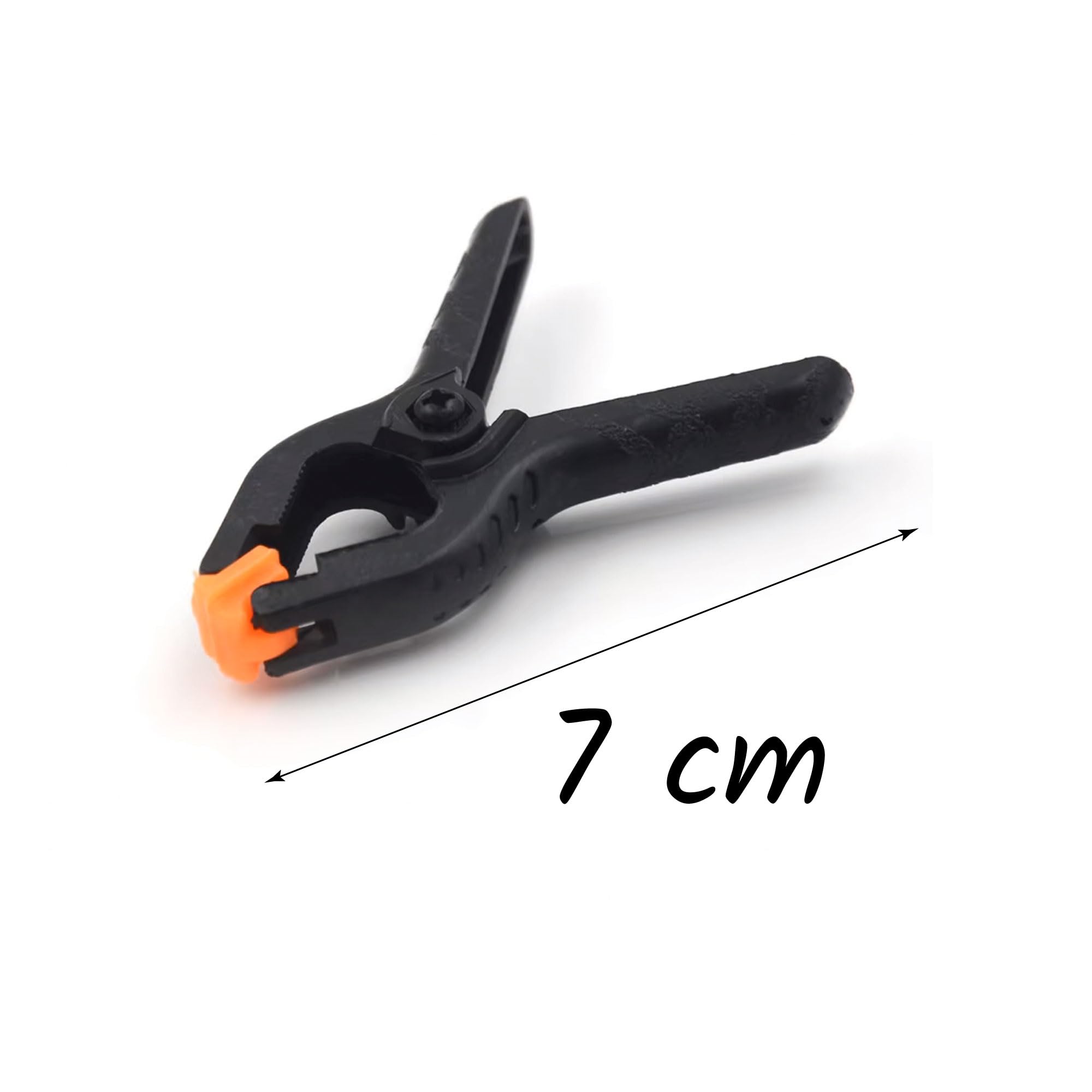 Leddy Living Spring Clamps - Set of 4, 7cm, Orange PE, High Clamping Force, Nylon, Black, 7 CM - Image 3
