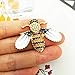 LAXPICOL Lovely Yellow Black Austrian Crystal Honeybee Insect Brooch Pin For Women Girls Gold Tone