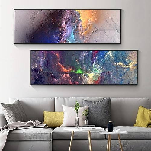 Toile nuage abstrait coloré grand format affiche impression haute définition