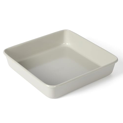 Martha Stewart Gallen 9 Inch Square Nonstick Carbon Steel Cake Pan Cool Grey