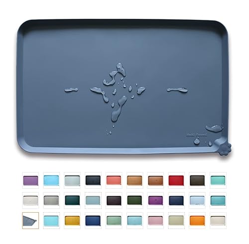 Hoki Found -Waterproof Pet Feeding Mats with High Lips -