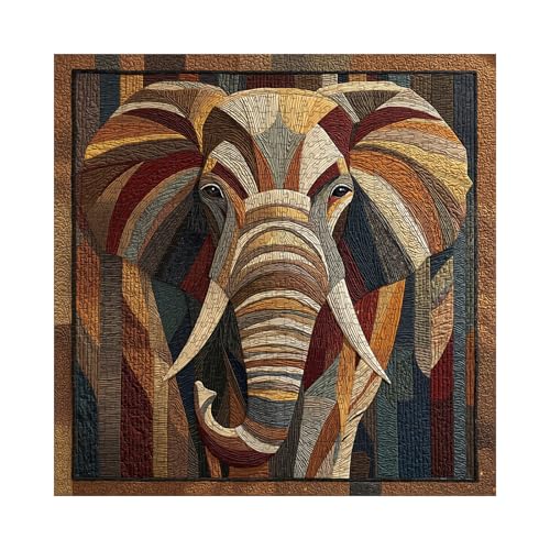 Rompecabezas Colorido de Mosaico de Elefante para Adultos, 1000 Piezas, Arte Animal Desafiante miniatura 2
