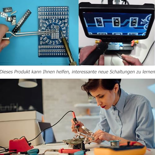 GERUI LED SMD NE555 Löten Übungsplatine DIY Kit 3-12V LED Komponenten Lötpraxis Bord,Skill Training Circuit Lötübungs Training Kit.Anleitung aktualisiert