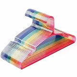 SCANDINOVIA Unbreakable Plastic Hangers, 24-Pack, Slim Space-Saving I-Beam Closet Hangers, Heavy Duty Adult Clothes Hangers with Shoulder Notches, Assorted Colors for Coats, Shirts & Everyday Use