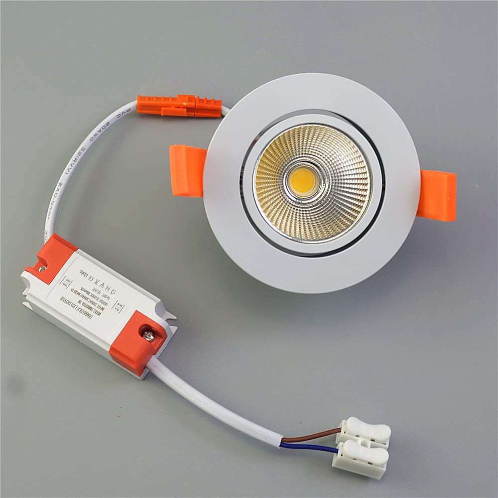 FunBegin Faretti Led Incasso Dimmerabile Faretto da Incasso 220V Trasformatore Luci Spotlight per Cartongesso Bagno Cucina Vetrinetta Soffitto Lampade IP44 6000K 6Pack (Cool White)¡