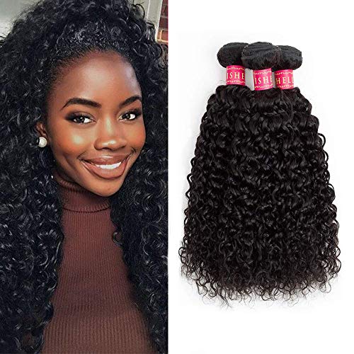 Luduna Brazilian Virgin Hair Kinky Curly Human Hair 3 Bundles 8a 100% Unprocessed Virgin Human Hair Extensions (10 12 14, Natural Color)