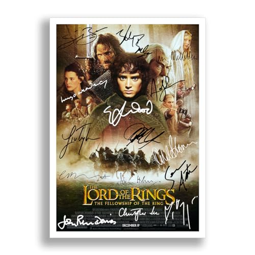 The Lord Of The Rings Trilogy Cast Signed A4 Poster Photo Print Framed Autograph Gift Movie Film (The Fellowship, A4 Poster Only)