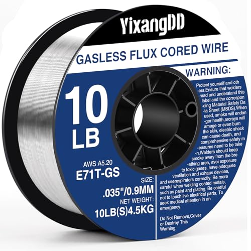1 Pack 035 Flux Core Welding Wire E71T-GS Gasless Mild Carbon Steel Mig Welding Wire 10-Pound Spool Flux Core Wire Compatible with Most Welder