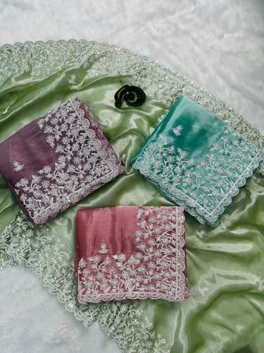Image of Flosive Women's Present Beautiful Kanjivaram Soft Silk Saree With Blouse