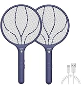 Endbug 2 Pack Rechargeable Fly Swatter Racket Handheld Bug Zapper with LED Light, USB Charging El...