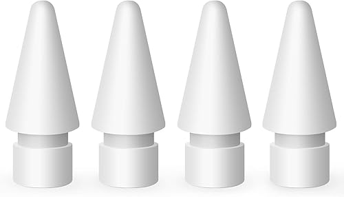MEKO Paquete de 4 puntas de repuesto para Apple Pencil de 1 generación y 2 generación, puntas para lápiz iPad Pro, color blanco