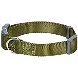 Cuello 30-40 cm; ancho 1,5 cm; talla S. El collar no se estira; asegúrate de dejar DOS dedos entre el collar y el cuello del animal. Para saber si el collar o el arnés están bien ajustados, asegúrate de que tu perro no pueda morderlos