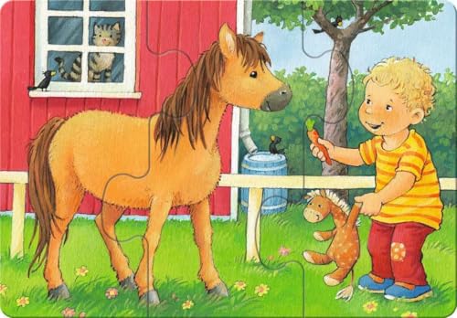 Ravensburger ministeps 4169 Mein allererstes Puzzle: Streichelzoo - 4 erste Puzzles mit 2-5 Teilen, Spielzeug ab 18 Monate
