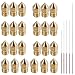 AFUNTA 24pcs MK8 Brass Extruder Nozzle Print Head & 5pcs Cleaning Needles for 1.75mm Makerbot Creality CR-10 ANET A8 CR-10 M6 3D Printer,7 Different Sizes 0.2mm,0.3mm,0.4mm,0.5mm,0.6mm,0.8mm,1.0mm