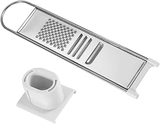 Hemobllo 1 Juego Molinillo De Ajo Manual Pelador De Patatas Rebanador De Patatas Hommator De Queso Trituradora De Patatas Soporte De Seguridad Alimentaria Acero Inoxidable