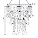 SUNLI HOUSE Acrylic Chandeliers lampshade Mini Crystal Beaded Fixture Pendant Ceiling Light Shade for Wedding Bedroom Hallway Bathroom H11.4''X D9.84''