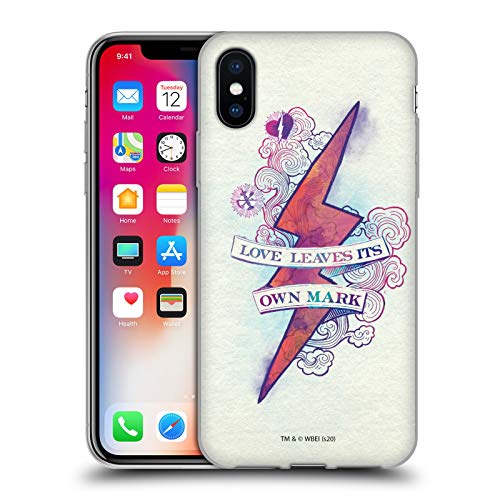 Head Case Designs Officially Licensed Harry Potter Love Leaves Its Own Mark Scar Deathly Hallows XXVI Gel Case [Military Grade] Compatible with Apple iPhone X/iPhone XS and Compatible with MagSafe