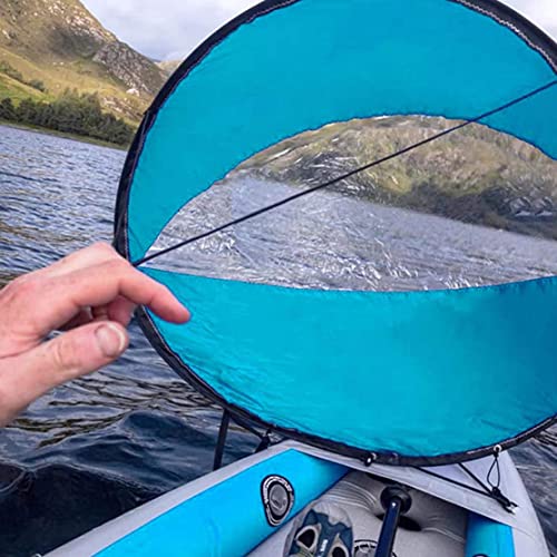 Vela de kayak plegable con ventana transparente para botes inflables y canoas 7