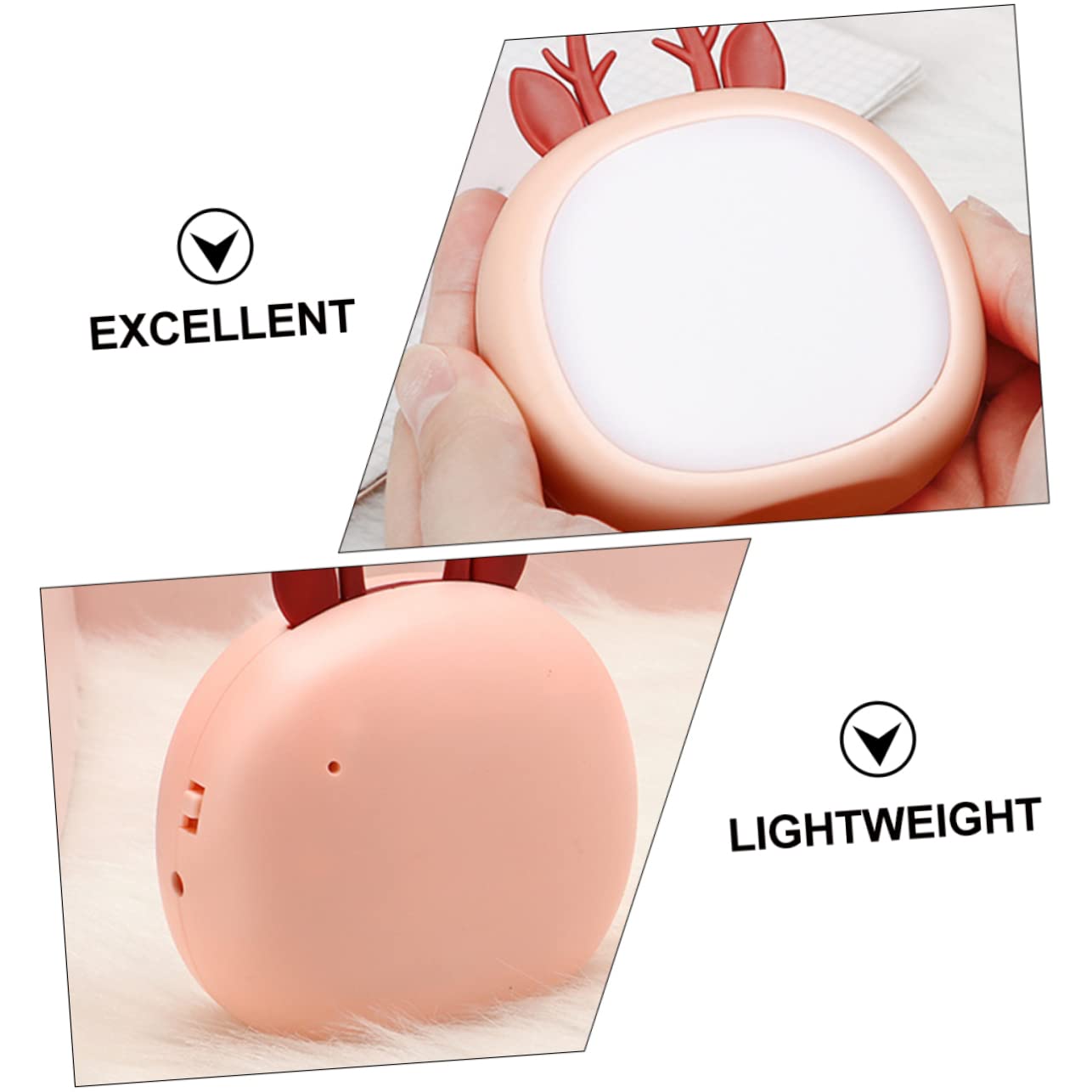 BESPORTBLE 3 Pz caldo giocattolo per bambini lampade scrivania led riscaldamento portatile scaldamani ricaricabile USB scaldamani portatile USB scaldamani ricaricabili luce scaldamani rosa
