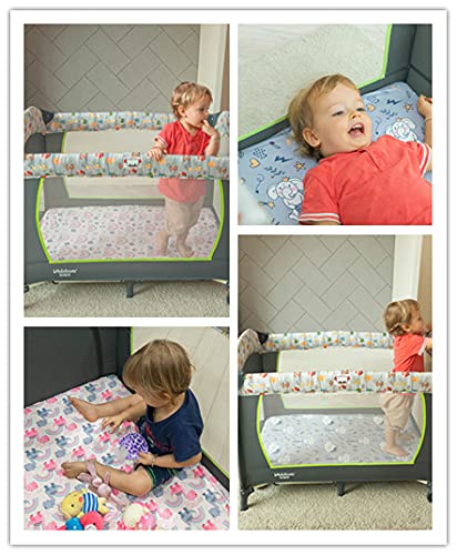 Alvababy Stretchy Jersey Fitted Pack N Play Playard Sheet Mini Crib Sheets Large 27X39X4Inches,2 Pack Portable Crib Sheet, Soft And Light,Boys And Girls Player Matteress 2Pscze02 #TOP5