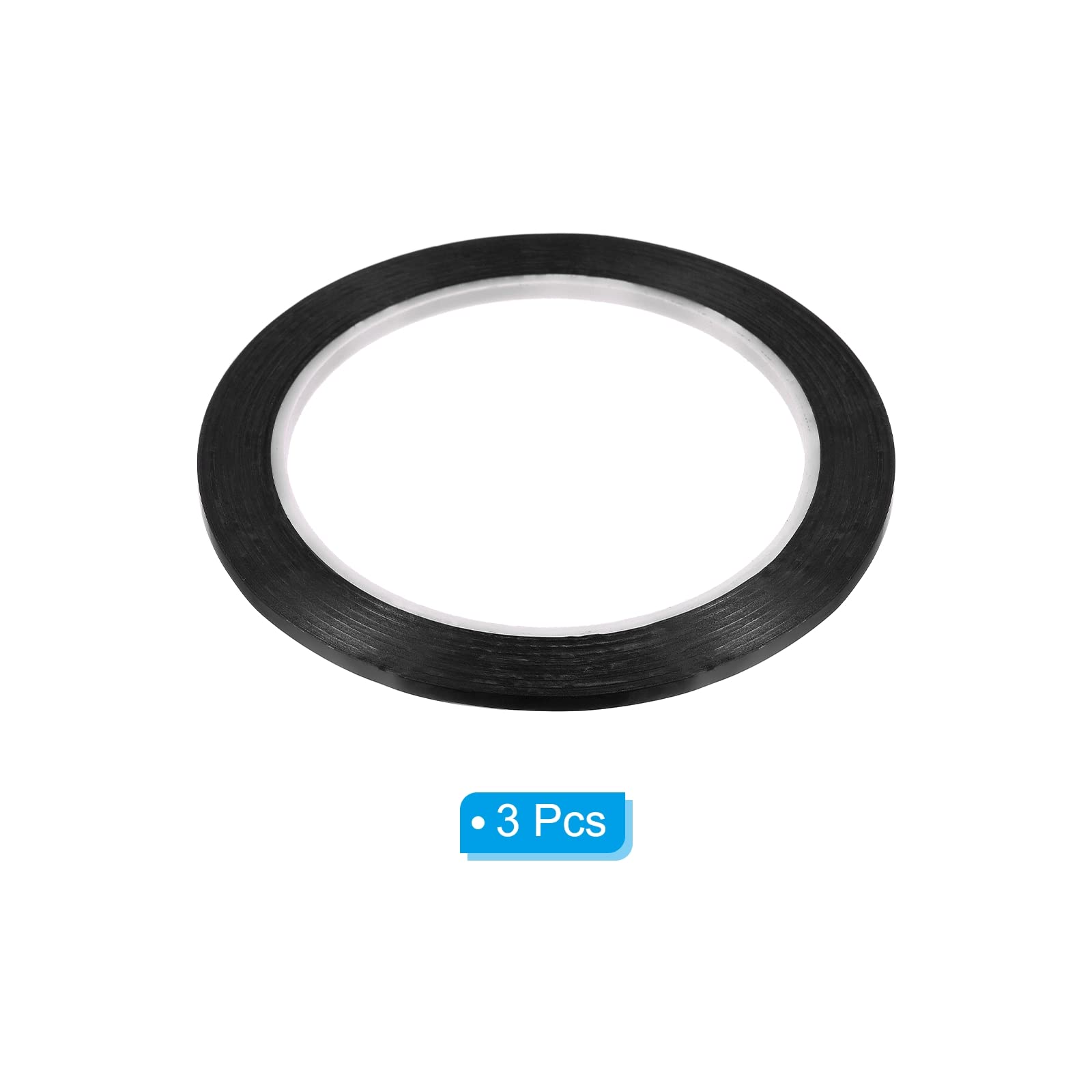 PATIKIL Whiteboard Tape 3mm X 66m, 3 Pack Thin Dry Erase Tape for Graphic Chart Marking DIY Art Black - Image 3