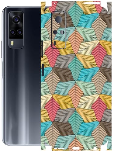 Image of AtOdds - Full Body Back Screen Guard Protector Film - Lamination Wrap Skin Sticker Compatible with VIVO Y31 | Scratchproof Matte Finish (Autumn)