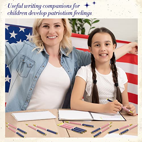American Flag Ballpoint Pen Usa Patriotic Themed Independence Day Ballpoint Pens Slim Metal Retractable Ballpoint Pens For Swat, Veteran, Souvenir, School And Office Supplies (24 Pcs) #TOP3