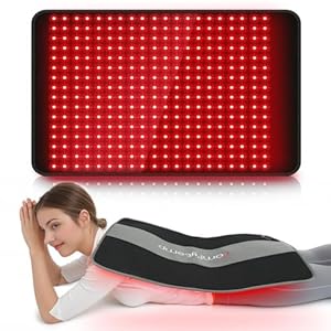 Comfytemp 24” x 17” Large Red Light Therapy Pad for Body, 320 LEDs FSA Eligible HSA Near Infrared Light Therapy Pad, 48W Light Wrap for Back Waist Joint Muscle Pain Relief, 660nm & 850nm