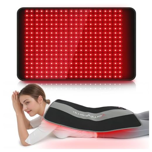 Comfytemp Red Light Therapy for Body, 24'' x 17'' Near Infrared Light Therapy Wrap, Wearable Flexible Soft Light Pad for Back Waist Belly Knee Joint Muscle, 660nm & Invisible 850nm(Corded)