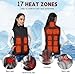 Zruyeui Heated Vest for Women Men 17 Heat Zones Electric Warming Waistcoat Lightweight Unisex Heating ClothingBlack,3XL