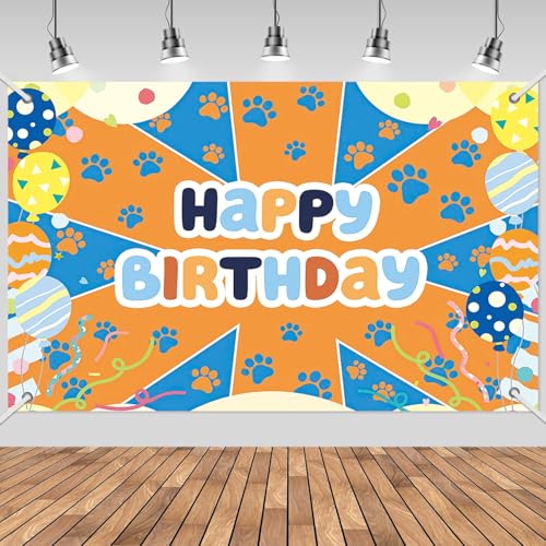 Blue Dog Backdrop for Kids